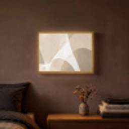 Vloeiende vlakken - Harmonieus - Golvend Light Box met batterij (Wandlamp) middel -sfeer4