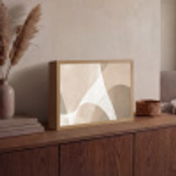 Vloeiende vlakken - Harmonieus - Golvend Light Box met batterij (Wandlamp) middel -sfeer2