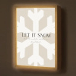 Sneeuw - Japandi - Winter - Decoratie Light Box met batterij (Wandlamp) middel -z3d_website