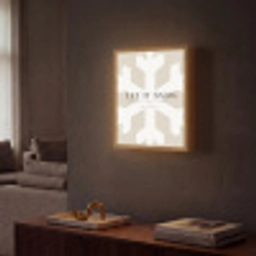 Sneeuw - Japandi - Winter - Decoratie Light Box met batterij (Wandlamp) middel -sfeer1