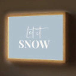 Sneeuw - Winter - Blauw - Let it snow Light Box met batterij (Wandlamp) middel -z3d_website