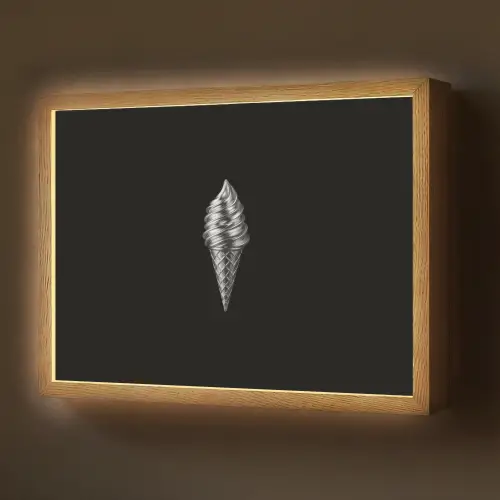 Softijs - Realistisch - Futuristisch Light Box met batterij (Wandlamp) middel -z3d_website