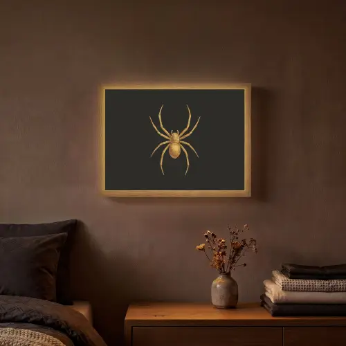 Spin - Goud - Minimalistisch - Poten Light Box met batterij (Wandlamp) middel -sfeer4