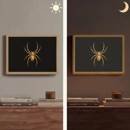 Spin - Goud - Minimalistisch - Poten Light Box met batterij (Wandlamp) middel -sfeer3