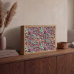Spat - Abstract - Waterverf - Multi Light Box met batterij (Wandlamp) middel 907 -sfeer2