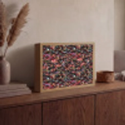 Spat - Abstract - Waterverf - Zacht Light Box met batterij (Wandlamp) middel 907 -sfeer2