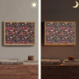 Spat - Abstract - Waterverf - Zacht Light Box met batterij (Wandlamp) middel 907 -sfeer3
