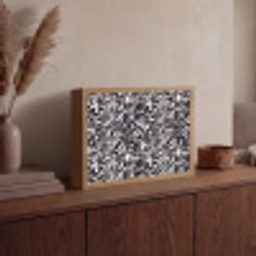 Spat - Stippen - Zwart - Wit Light Box met batterij (Wandlamp) middel 907 -sfeer2