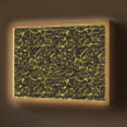 Spat - Waterverf - Geel - Zwart Light Box met batterij (Wandlamp) middel 907 -z3d_website