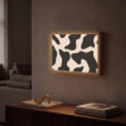 Vlekkenpatroon - Koe - Beige Light Box met batterij (Wandlamp) middel -sfeer1
