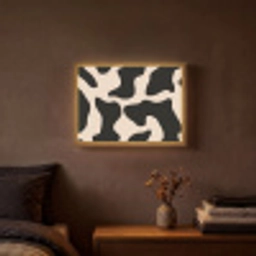 Vlekkenpatroon - Koe - Beige Light Box met batterij (Wandlamp) middel -sfeer4