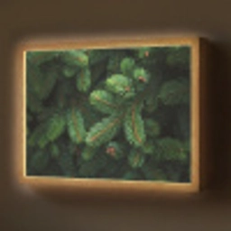 Sparrentakken - Knoppen - Naalden - Groen Light Box met batterij (Wandlamp) middel -z3d_website