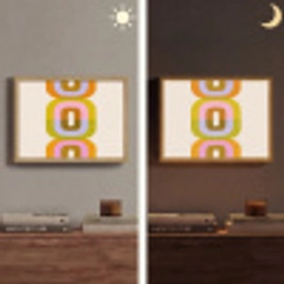 Stapel - Vormen - Geblokt - Oranje Light Box met batterij (Wandlamp) middel -sfeer3