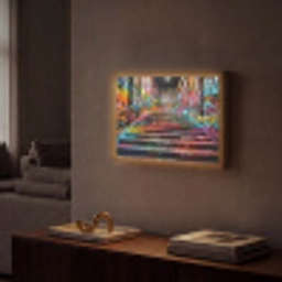Trap - Graffiti - Kleuren - Kunst Light Box met batterij (Wandlamp) middel -sfeer1