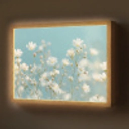 Stängel – Blumen – Luft – Weiß Light Box met batterij (Wandlamp) middel -z3d_website