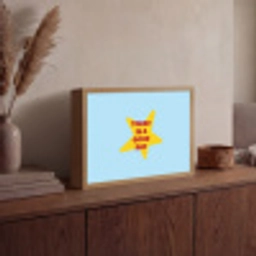 Ster - Today is a good day - Blauw Light Box met batterij (Wandlamp) middel -sfeer2