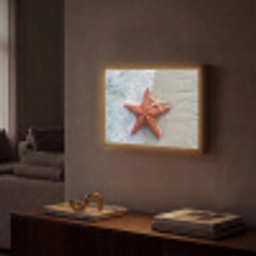 Zeester - Strand - Zee Light Box met batterij (Wandlamp) middel -sfeer1