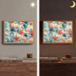 Zeesterren - Schelpen - Illustratie - Zand Light Box met batterij (Wandlamp) middel -sfeer3