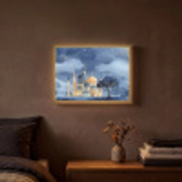 Sterrenhemel - Goud - Moskee Light Box met batterij (Wandlamp) middel -sfeer4