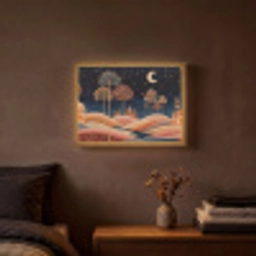 Sterrenhemel - Palmen - Rivier Light Box met batterij (Wandlamp) middel -sfeer4
