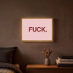 Statement - Krachtig - Roze Light Box met batterij (Wandlamp) middel -sfeer4