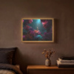 Standbeeld - Zeebodem - Koraal - Kleurrijk Light Box met batterij (Wandlamp) middel -sfeer4