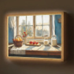 Stilleven - Keuken - Doorkijk - Vintage Light Box met batterij (Wandlamp) middel -z3d_website