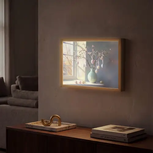 Stilleven - Vaas - Paastak Light Box met batterij (Wandlamp) middel -sfeer1