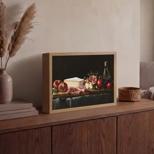 Stilleven - Vintage - Borrelplank Light Box met batterij (Wandlamp) middel -sfeer2