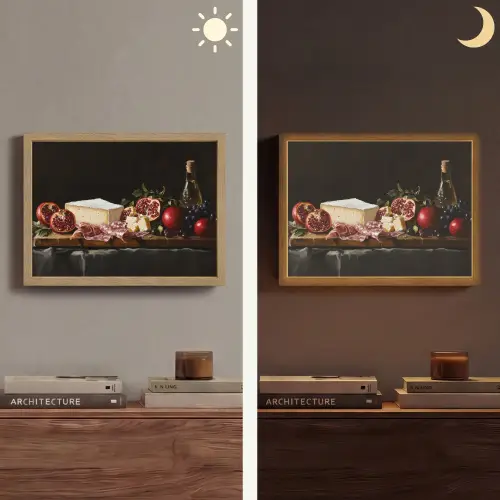 Stilleven - Vintage - Borrelplank Light Box met batterij (Wandlamp) middel -sfeer3