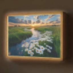 Beekje - Landschap - Margriet Light Box met batterij (Wandlamp) middel -z3d_website