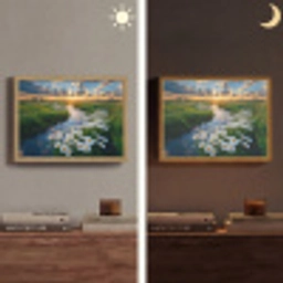 Beekje - Landschap - Margriet Light Box met batterij (Wandlamp) middel -sfeer3