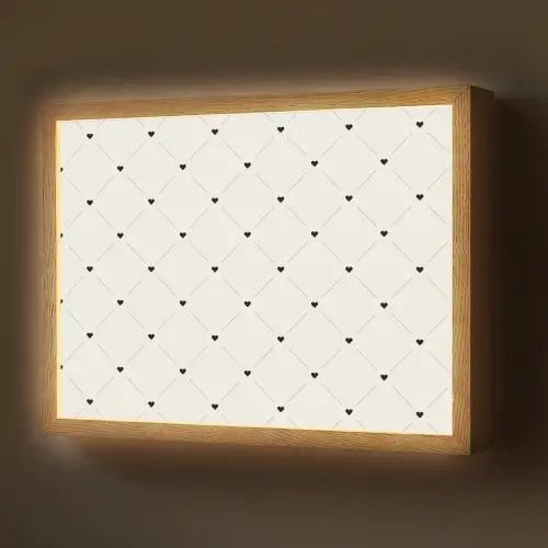 Streep - Hart - Wit - Zwart Light Box met batterij (Wandlamp) middel 907 -z3d_website