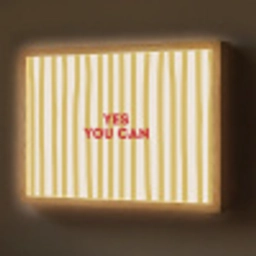 Strepen - Abstract - Yes you can - Rood Light Box met batterij (Wandlamp) middel -z3d_website