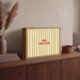 Strepen - Abstract - Yes you can - Rood Light Box met batterij (Wandlamp) middel -sfeer2