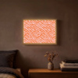 Strepen - Dynamisch - Oranje Light Box met batterij (Wandlamp) middel 907 -sfeer4