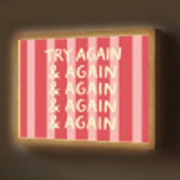 Strepen - Rood - Try again Light Box met batterij (Wandlamp) middel -z3d_website