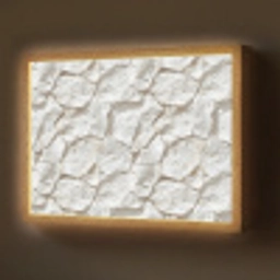 Structuur - Rots - Wit Light Box met batterij (Wandlamp) middel 907 -z3d_website