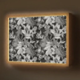 Zomer - Vlinder - Zwart - Grijs Light Box met batterij (Wandlamp) middel 907 -z3d_website