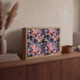 Zomer - Vlinder - Zwart - Roze Light Box met batterij (Wandlamp) middel 907 -sfeer2