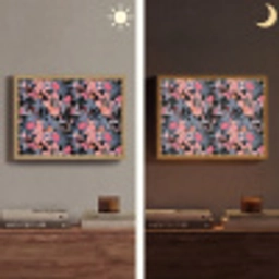 Zomer - Vlinder - Zwart - Roze Light Box met batterij (Wandlamp) middel 907 -sfeer3