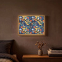 Zomer - Vlinder - Marineblauw - Blauw Light Box met batterij (Wandlamp) middel 907 -sfeer4