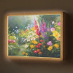 Zomertuin - Sfeervol - Bloemen Light Box met batterij (Wandlamp) middel -z3d_website