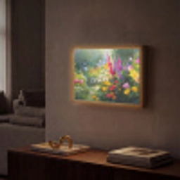 Zomertuin - Sfeervol - Bloemen Light Box met batterij (Wandlamp) middel -sfeer1