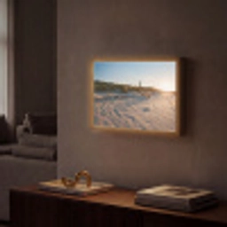 Zon - Duinen - Strand - Vuurtoren Light Box met batterij (Wandlamp) middel -sfeer1