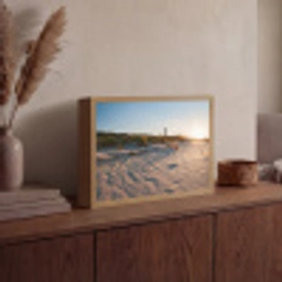 Zon - Duinen - Strand - Vuurtoren Light Box met batterij (Wandlamp) middel -sfeer2