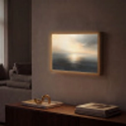 Zon - Horizon - Zee Light Box met batterij (Wandlamp) middel -sfeer1