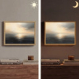 Zon - Horizon - Zee Light Box met batterij (Wandlamp) middel -sfeer3