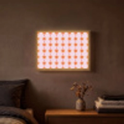 Zon - Motief - Roze Light Box met batterij (Wandlamp) middel 907 -sfeer4
