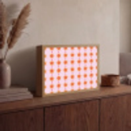 Zon - Motief - Roze Light Box met batterij (Wandlamp) middel 907 -sfeer2